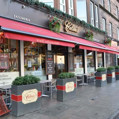 Bespoke Restaurant Barrier Planters With Logos  